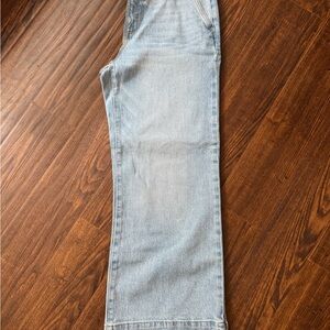 LOFT Light Blue High-Rise Wide Leg Jeans